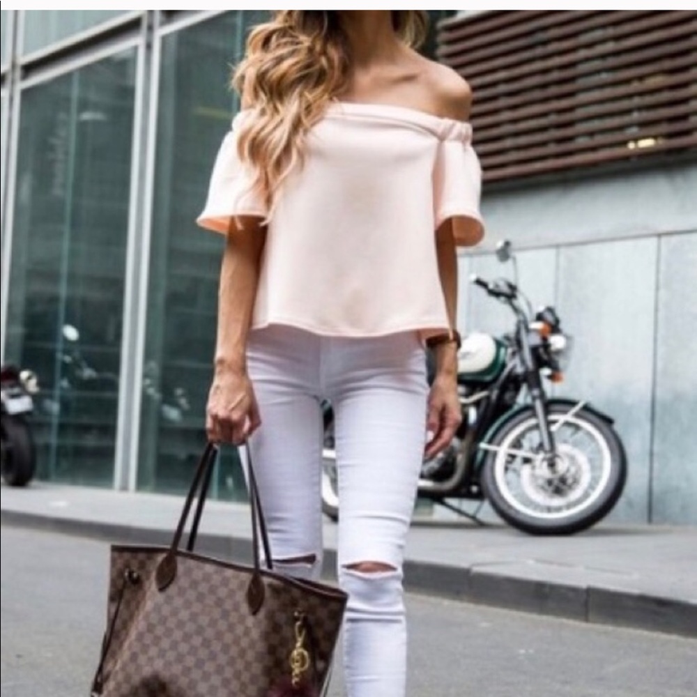 Topshop Livi off the shoulder top